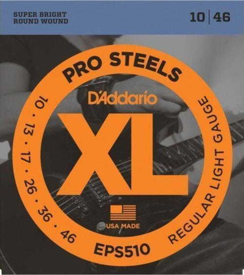 D'Addario Eps510 Prosteels, Regular Light, 10-46 Takım Tel Elektro Gitar Teli 010-046