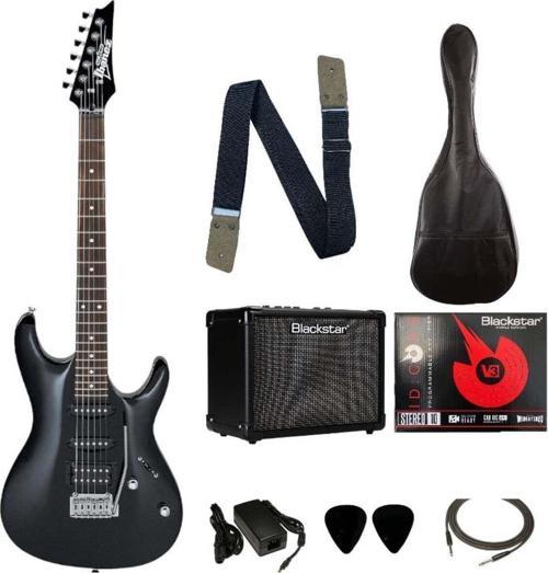 Gsa60-Bkn Gıo Sa Serisi Siyah Elektro Gitar Seti