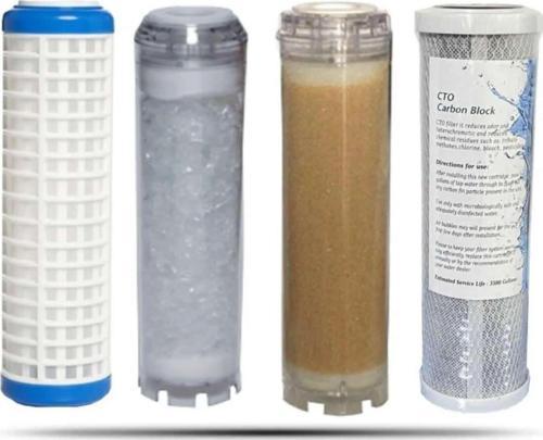 Daire Bina Sayaç Girişi 10" 4 Aşama Arıtma Filtresi Seti