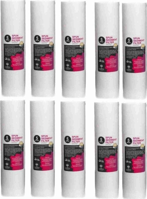 Su Arıtma Cihazı 5 Mikron Sediment Spun Filtre (10 Adet)