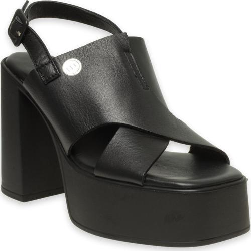 D24Ys-1710Z Topuklu Siyah Kadın Sandalet 40