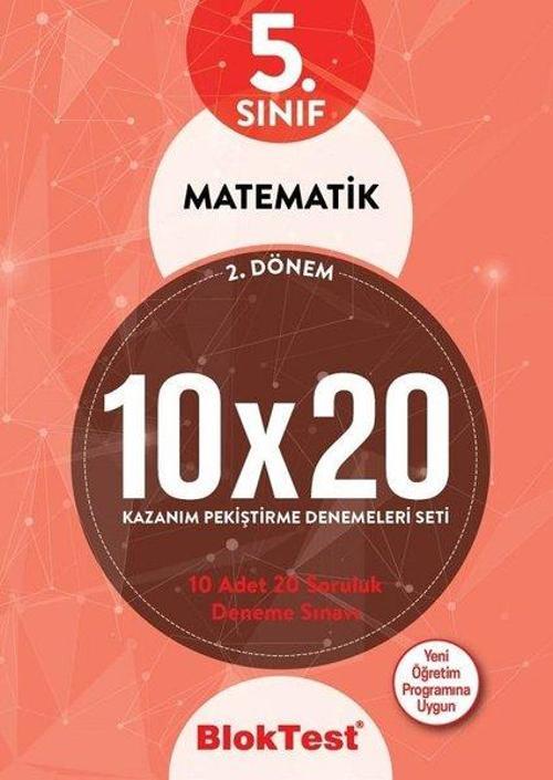 5.Sınıf 2.Dönem Matematik 10x20 Kazanım Pekiştirme Denemeleri Seti
