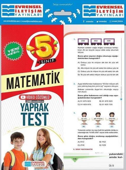 5. Sınıf Matematik Yeni Nesil Yaprak Test