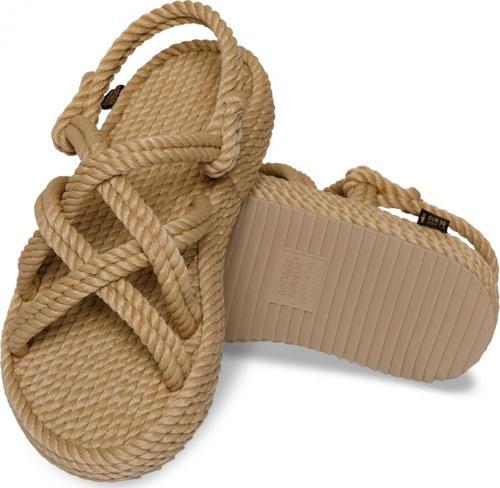 Bodrum Platform Bej Kadın Sandalet 36