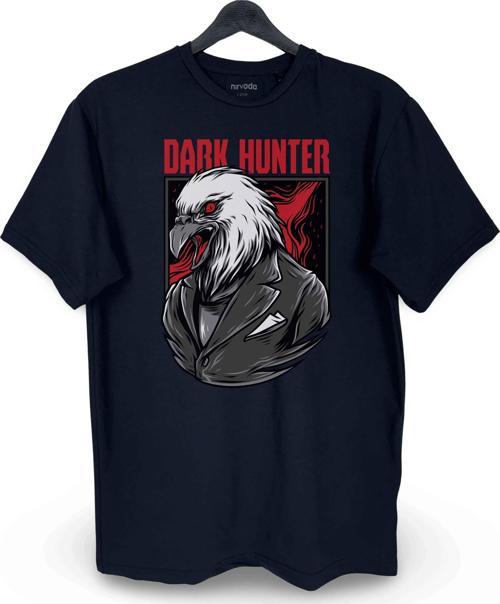 Asil Kartal Dark Hunter Baskılı Loose Fit Bisiklet Yaka Unisex Tişört