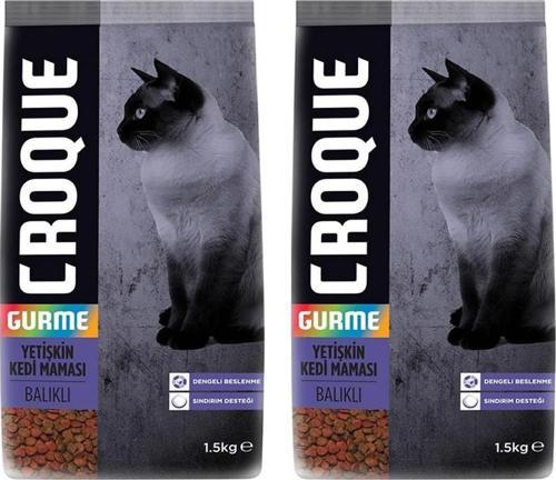 Gurme Balikli Renkli Taneli Yetiskin Kedi Mamasi 1,5kg*2 Adet