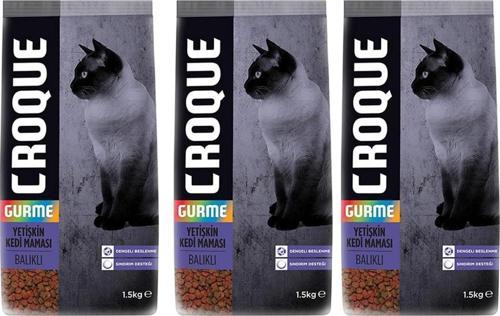 Gurme Balikli Renkli Taneli Yetiskin Kedi Mamasi 1,5kg*3 Adet