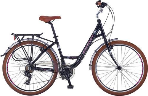 SARAJEVO 26 Lady 26" Jant 41 CM Kadro 21 Vites Şehir Bisikleti Siyah Mor