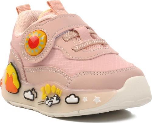 1739-B Pudra Unisex Cırtlı Çocuk Sneaker