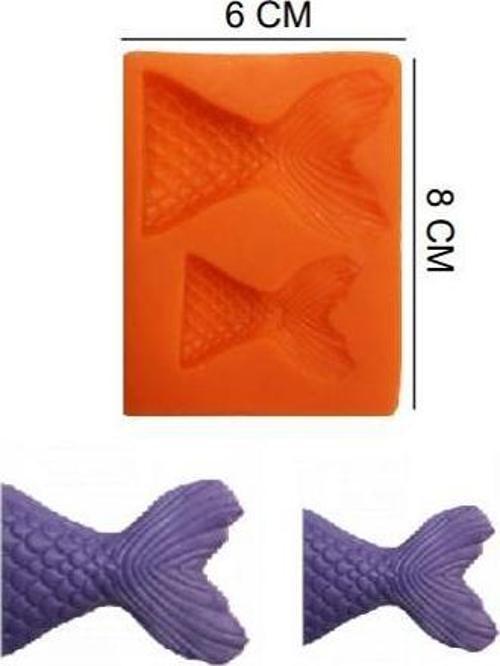 ŞEKER HAMUR KALIBI SİLİKON BALIK KUYRUĞU 6*8 CM