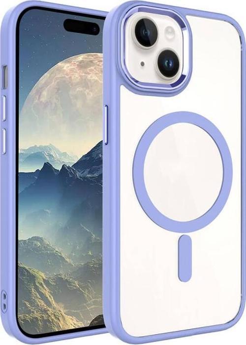 Apple iPhone 13 Kılıf Wireless Şarj Özellikli Zore Krom Magsafe Silikon Kapak 