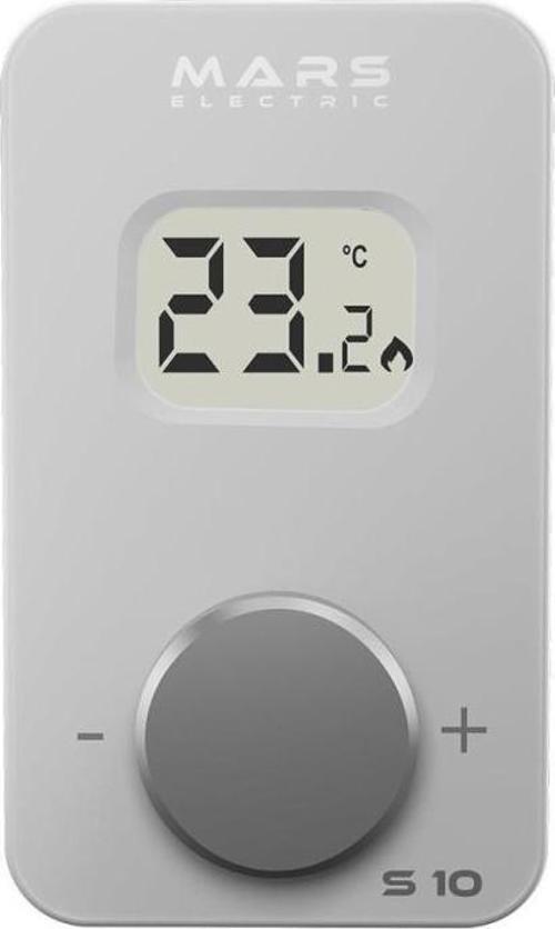 S10 Kablosuz Dijital Oda Termostatı Yüksek Hassasiyetli Beyaz