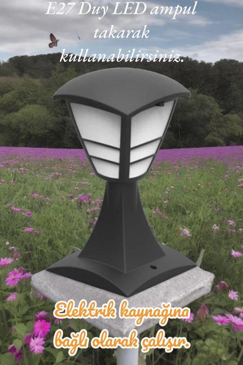 32 Cm, E27 Duylu Dekoratif Set Üstü Armatür, Bahçe, Balkon, Teras, Duvar Üstü Aplik, Bahçe Apliği
