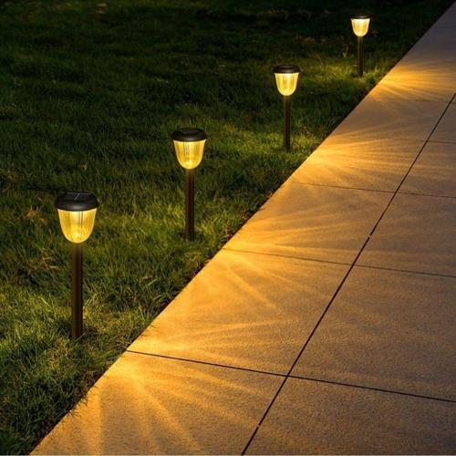 4 Adet Kablosuz, Güneş Enerjili 7 Watt Çok Çok Kaliteli Solar Çim, Çiçek, Bahçe Aydınlatma Armatürü
