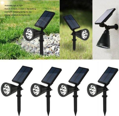 4 Adet, 7 Watt Günışığı, Kaliteli Solar Armatür, Güneş Enerjili Bahçe, Çim, Çiçek, Ağaç Armatürü