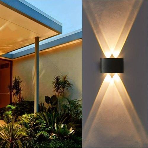 4 Watt Amber Işık Ledli Işık Süzmeli İç Ve Dış Mekan Aplik, Modern Dekoratif Armatür, Şık Armatür