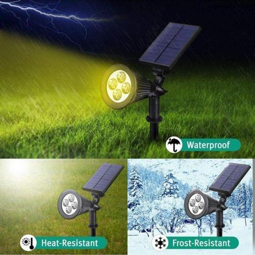7 Watt Amber Işık Kaliteli Solar Armatür, Güneş Enerjili Çim, Çiçek, Ağaç, Bahçe Aydınlatma Armatürü
