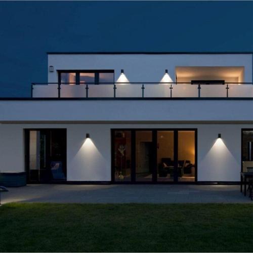 10 Adet Tek Yönlü Iç - Dış Mekan Dekoratif Siyah Aplik - Ip65