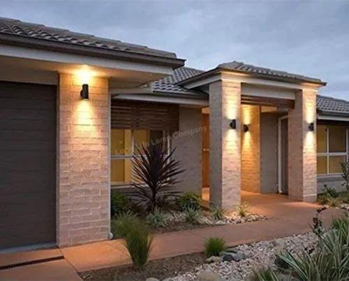 Amber Işık Çift Taraflı Led Bahçe Apliği, Gu10 Duy Villa, Teras, Kamelya, İç Ve Dış Mekan Şık Aplik