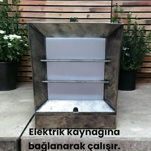 Antik Eskitme, E27 Duy Dış Mekan Aplik, Bahçe Armatürü, Çim Üzeri, Yürüyüş Yolu, Taş Duvar Armatürü