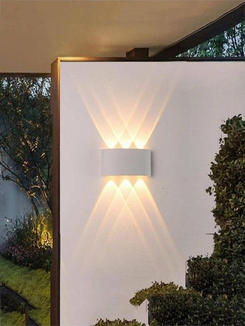 10 Watt, Amber Işık Led Armatür, Modern Işık Desenli Aplik, Haiti Desen Armatür, İç Dış Mekan Aplik