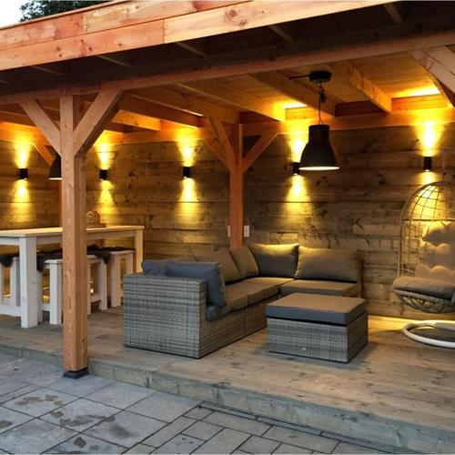 Çift Yönlü Dekoratif Iç Ve Dış Mekan Duvar Apliği Bahçe Balkon Salon Teras Veranda Kamelya Apliği