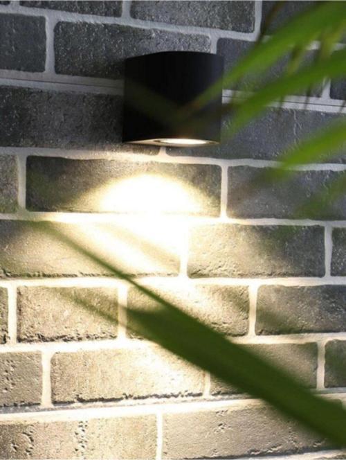 Dekoratif Şık Tek Yönlü Led Ampullü Duvar Aplik Ip 65 Iç Ve Dış Mekan Bahçe Aydınlatma