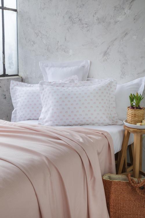 Apricitas Çift Kişilik Bambu Pike Set Olıver Pınk lı Pike Takımı