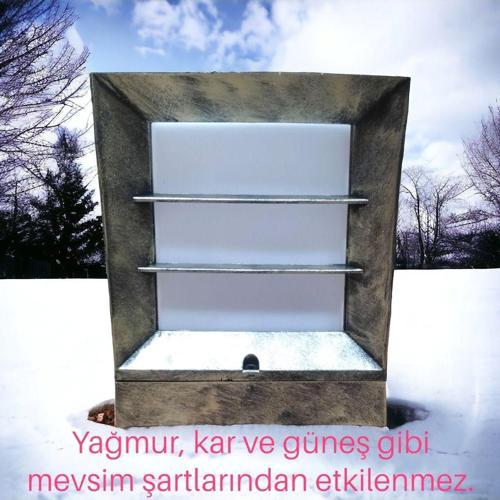 Panjurlu Antik Eskitme Küp Bahçe Duvar Apliği, Set Üstü Antik Çim, Duvar Ve Yer Aydınlatma Armatürü