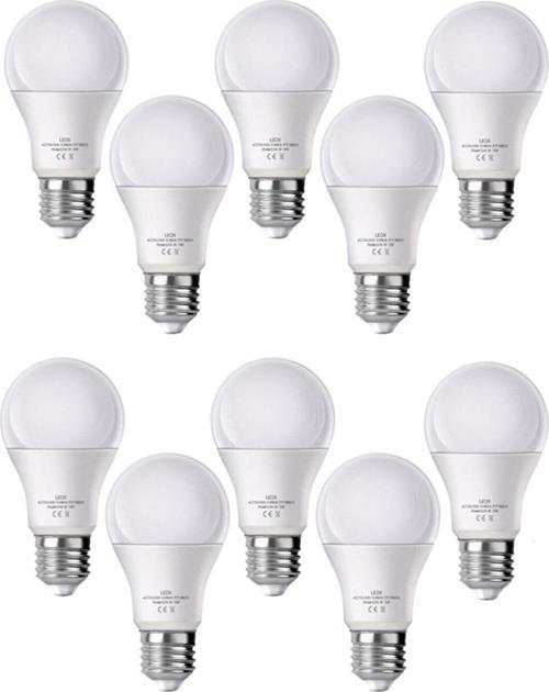 10 Adet 10 Watt Enerji Tasarruflu Gün Işığı Led Ampul