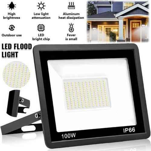 2 Adet Elektrikle Çalışır, Ultra Kaliteli 100 Watt Beyaz Işık Smd Led Projektör, Dış Mekan Armatürü