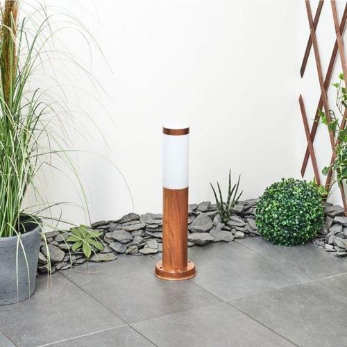 41 Cm Bakır Eskitme E27 Duylu Bahçe Duvar, Çim, Yürüyüş Yolu Armatürü, Dekoratif Set Üstü Kule Aplik
