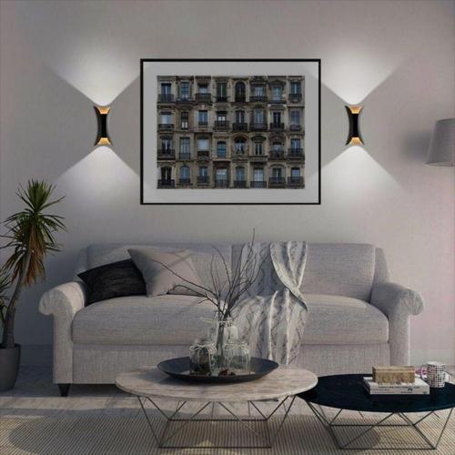 Wallled 10 Watt Alüminyum Kasa Gün Işığı Dekoratif Led Aplik Bahçe Balkonvilla Dış Cephe Armatürü