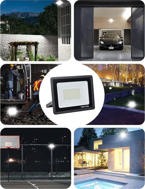 Elektrikle Çalışır, Ultra Kaliteli 100 Watt Beyaz Işık Smd Led Projektör, Dış Mekan Armatürü - 220V