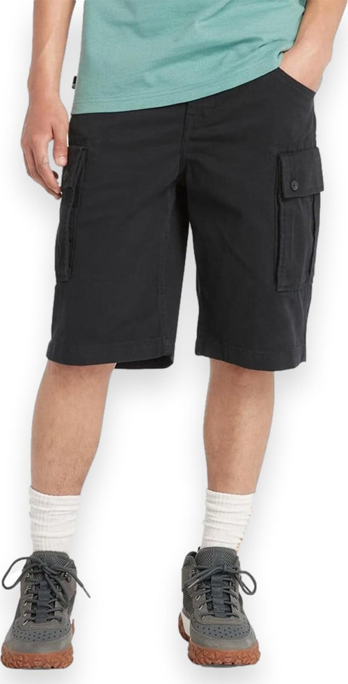 Tb0A5U1B Twill Cargo Siyah Erkek Şort 32