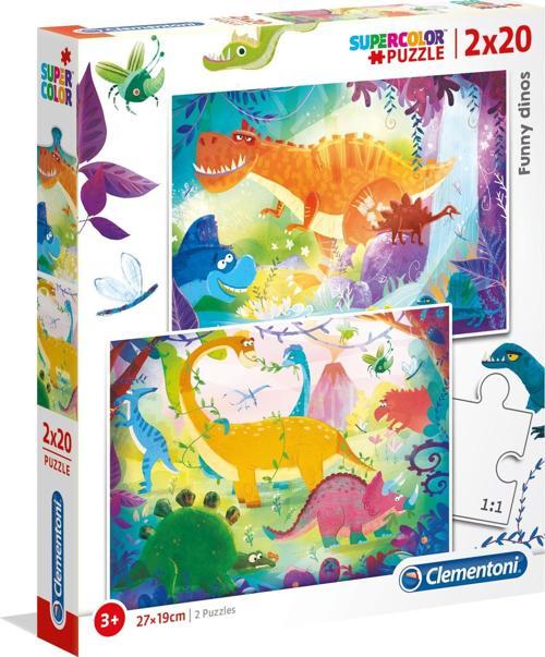 2 X 20 Parça Funny Dinos Puzzle