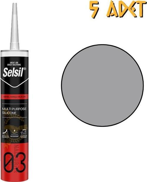 Genel Amaçlı Silikon ALÜMİNYUM 322 gr. - 5 Adet
