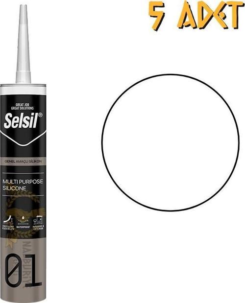 Genel Amaçlı Silikon BEYAZ 280 gr. - 5 Adet