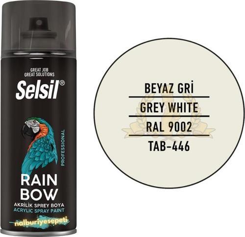 Rainbow Akrilik Sprey Boya BEYAZ GRİ 400 ml. - RAL9002
