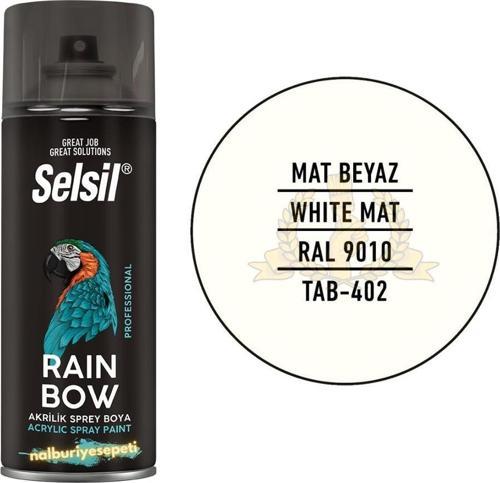 Rainbow Akrilik Sprey Boya MAT BEYAZ 400 ml. - RAL9010