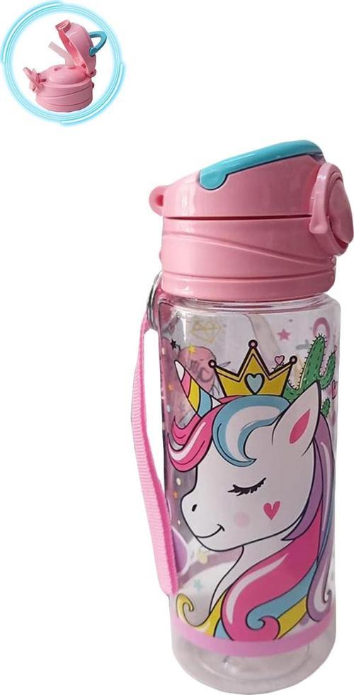 Prenses Unicorn 500 Ml - Çocuk Suluk, Matara, Pipetli Suluk, Askılı Suluk Unicorn Suluk