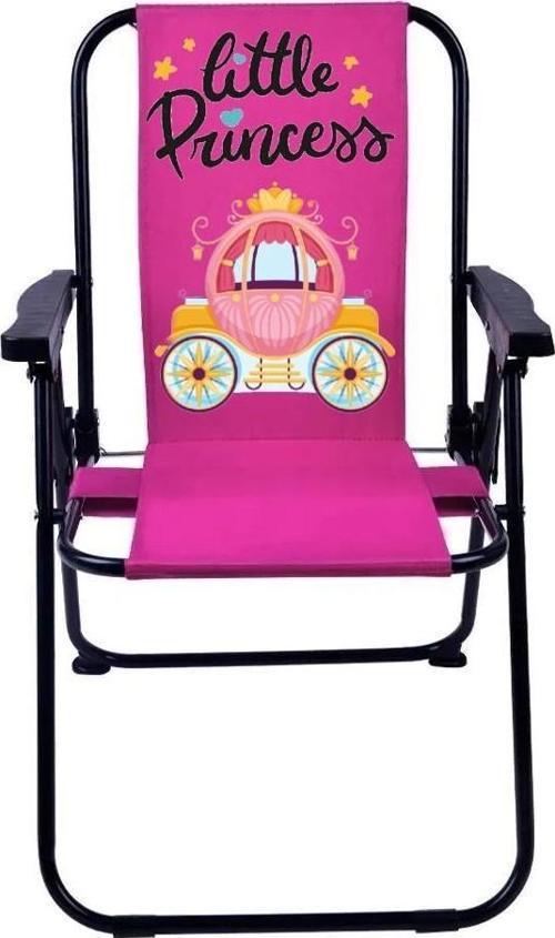 Little Princess LÜX Çocuk Piknik Sandalyesi-Mini Kamp Sandalyesi-PEMBE