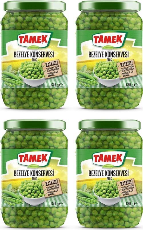 Bezelye Konserve 670 gr Cam x 4 Adet