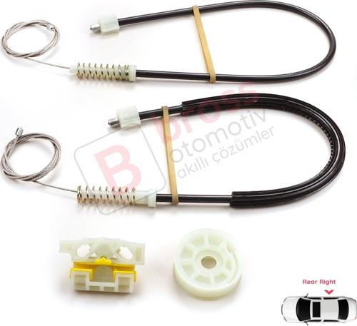 Renault Laguna MK3 2007-2015 5-Kapı 827000001R İçin Elektrikli Arka Sağ Cam Kriko Tamir Seti
