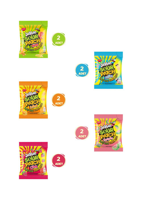 Sour Patch - Ekşi Tatlı Paketi 80 gr -10'lu Paket
