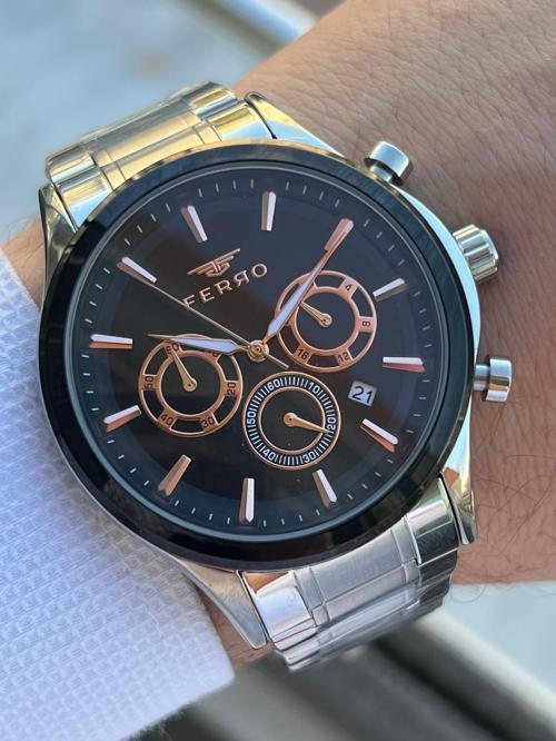 Çelik Kordon İç Fonksiyonları Aktif Chronograph 30 Mt Su Geçirmez Erkek Kol Saati EFM.1367.J2