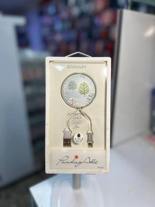 Jungle Seri Makaralı Uzatılabilir Micro Usb Şarj Kablosu