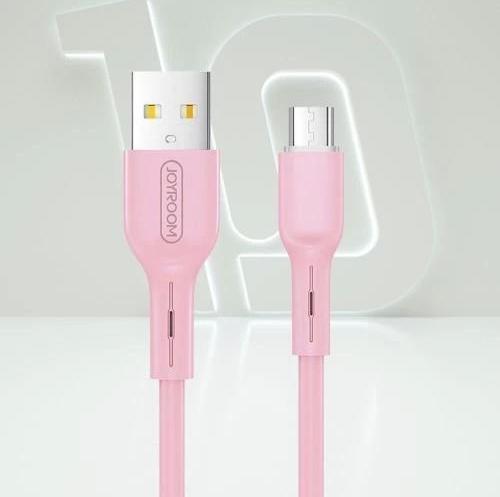 S-M357S Mikro Şarj ve Data Kablosu 2A 1m Pembe