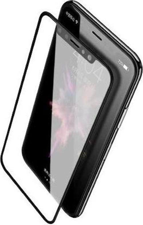 JM215 İphone 11 Pro Tam Kaplayan Temperli Erkan Koruyucu Siyah