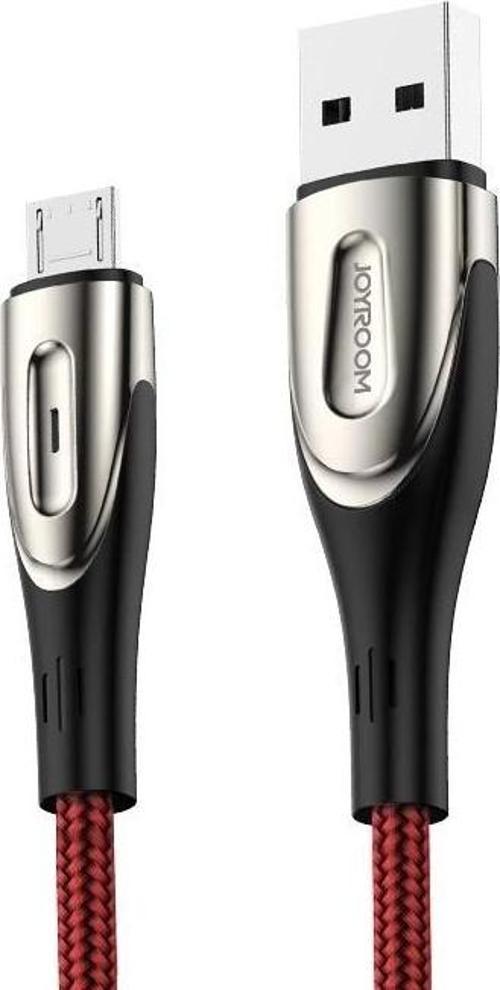 S-M411 Sharp Serisi Mikro USB Şarj ve Data Kablosu 1.2 M Kırmızı